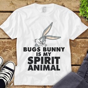 Looney Tunes Bugs Bunny Is My Spirit Animal Unisex Adult T-shirt Kid Shirt